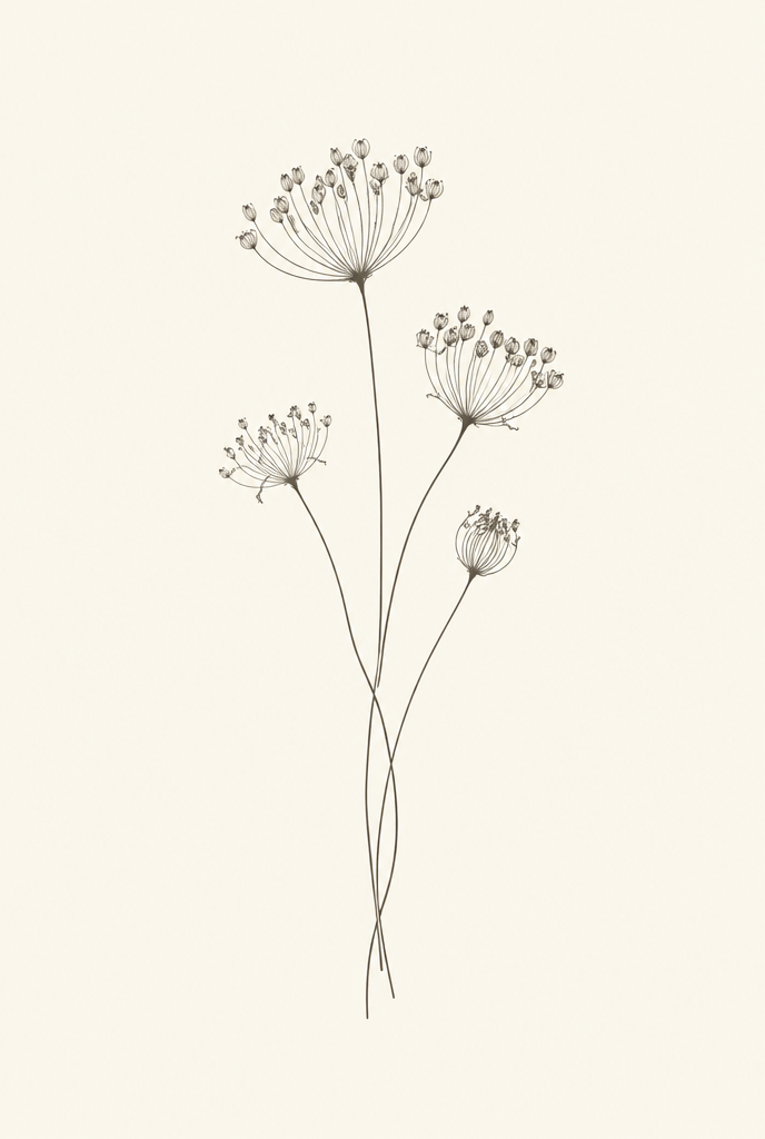 Dried Seed Heads — Fine-Line Botanical Print