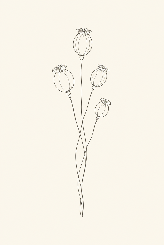 Poppy Seed Pod Organic Cotton Tote
