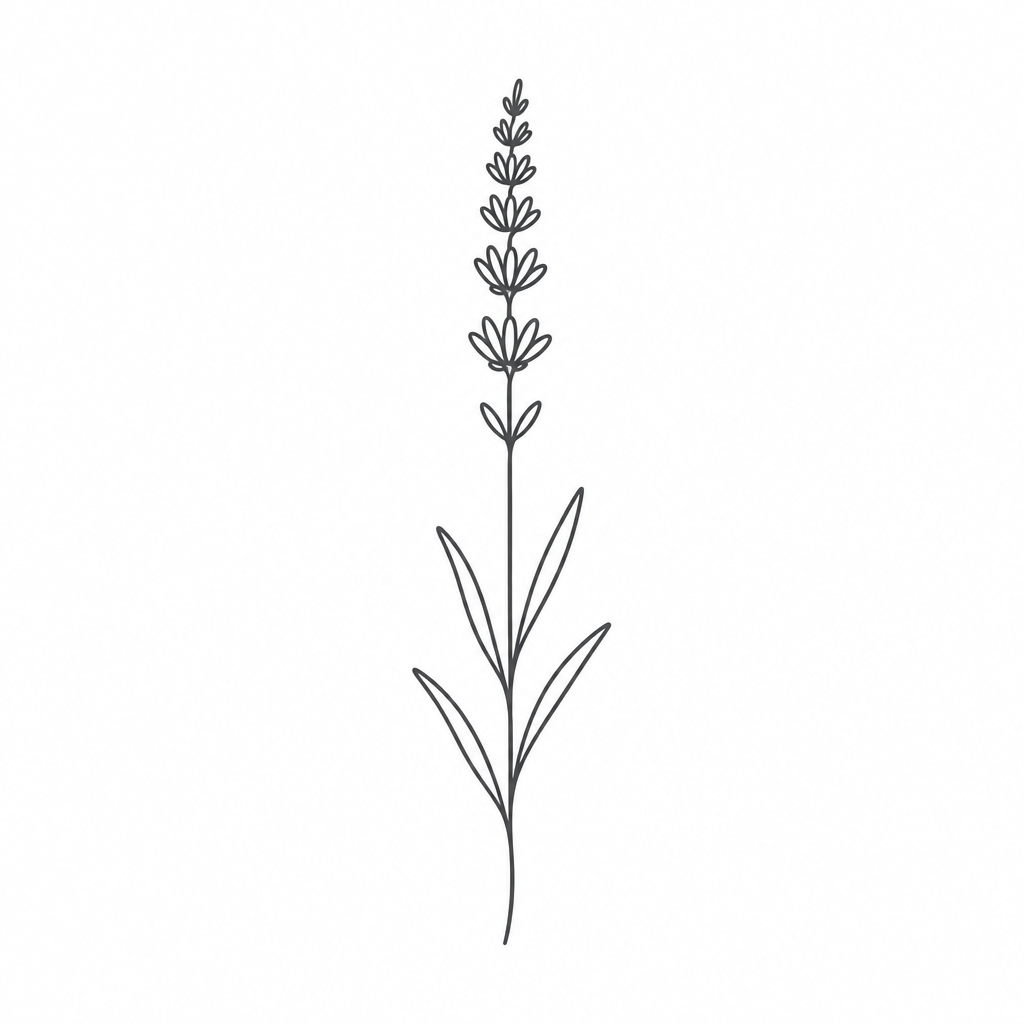Lavender Sprig Organic Cotton Tee