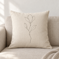 Magnolia Cushion Cover — Natural Cotton