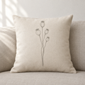 Poppy Seed Pod Cushion Cover — Natural Cotton