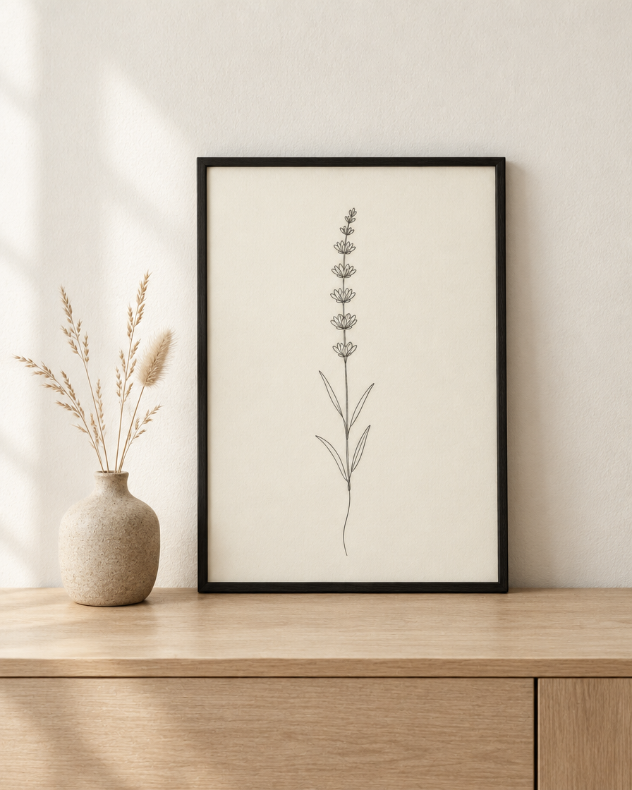 Lavender — Fine-Line Botanical Print