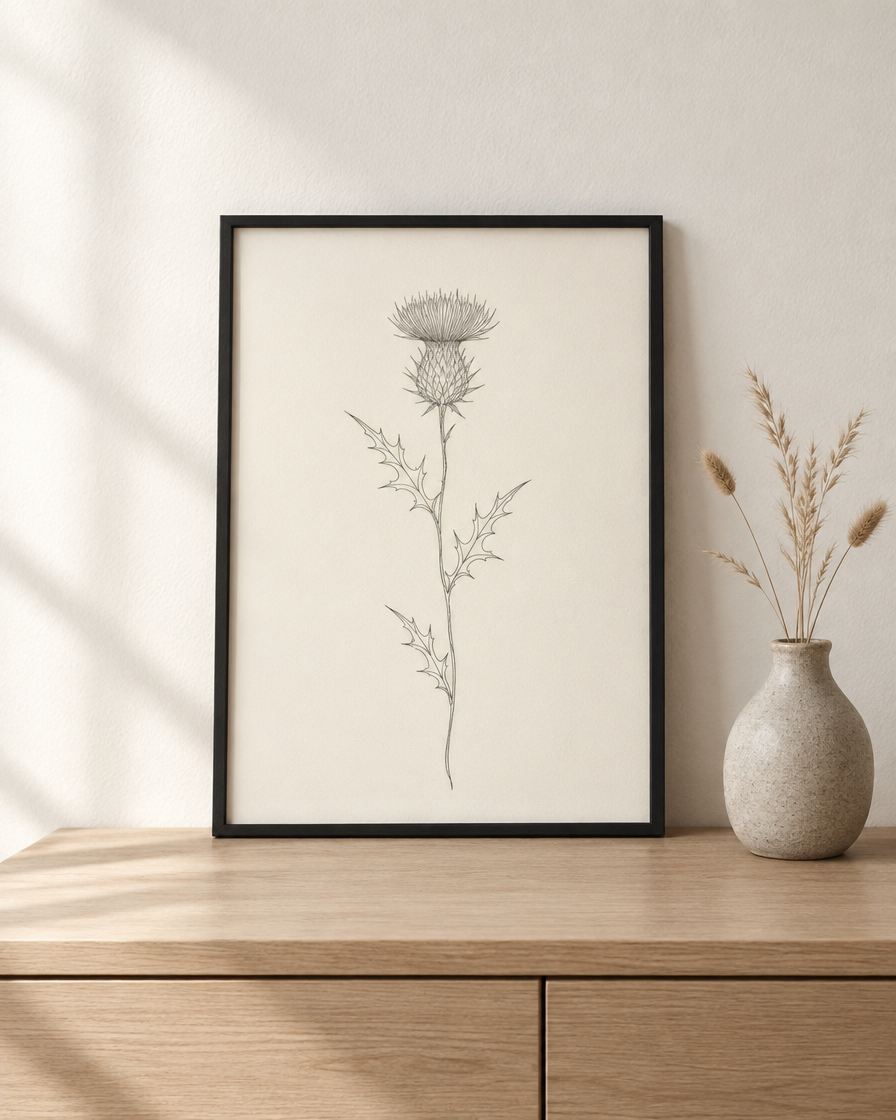 Thistle — Fine-Line Botanical Print