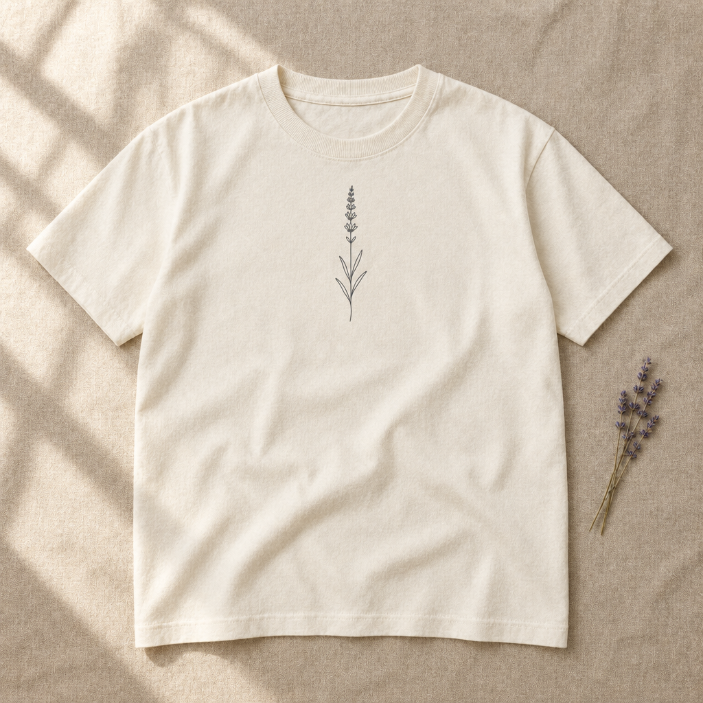 Lavender Sprig Organic Cotton Tee