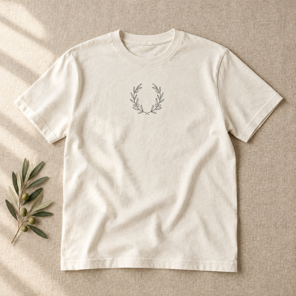 Olive Wreath Organic Cotton Tee
