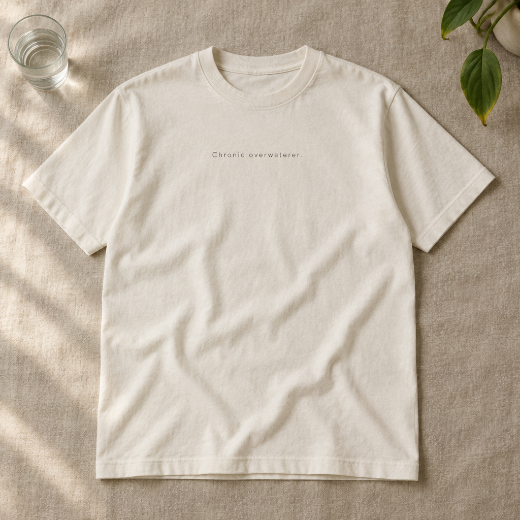 'Chronic overwaterer.' Organic Cotton Tee