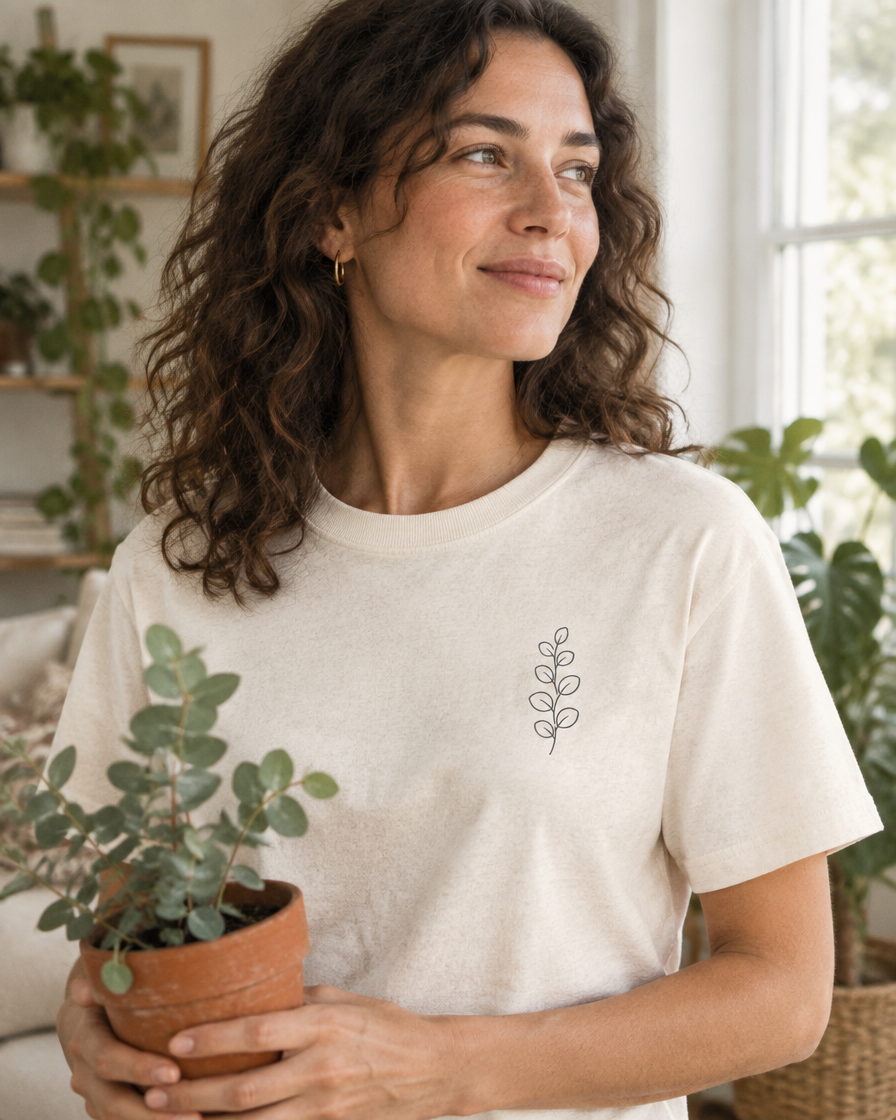 Eucalyptus Sprig Organic Cotton Tee