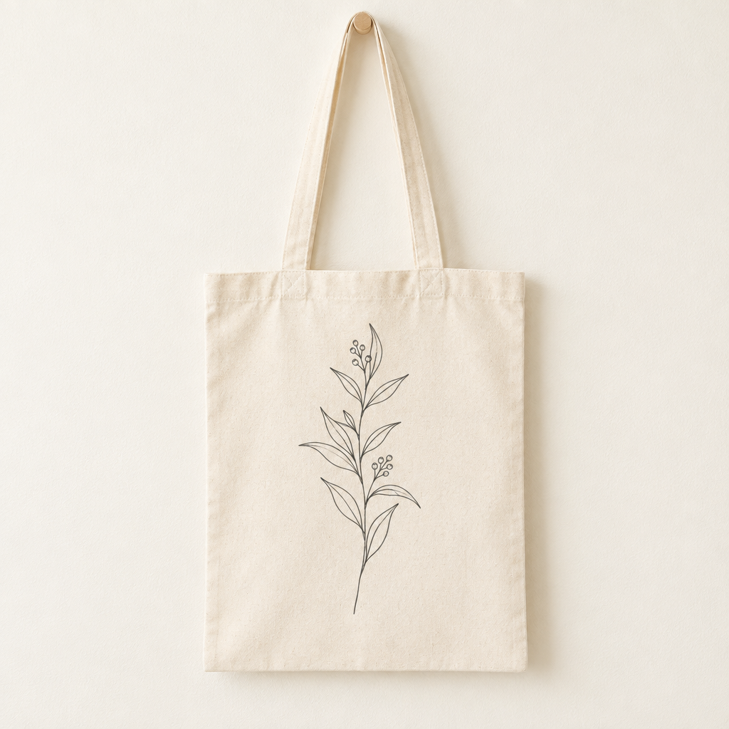 Eucalyptus Leaf Organic Cotton Tote