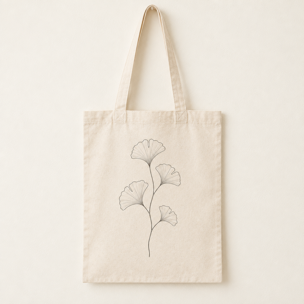 Ginkgo Leaf Organic Cotton Tote